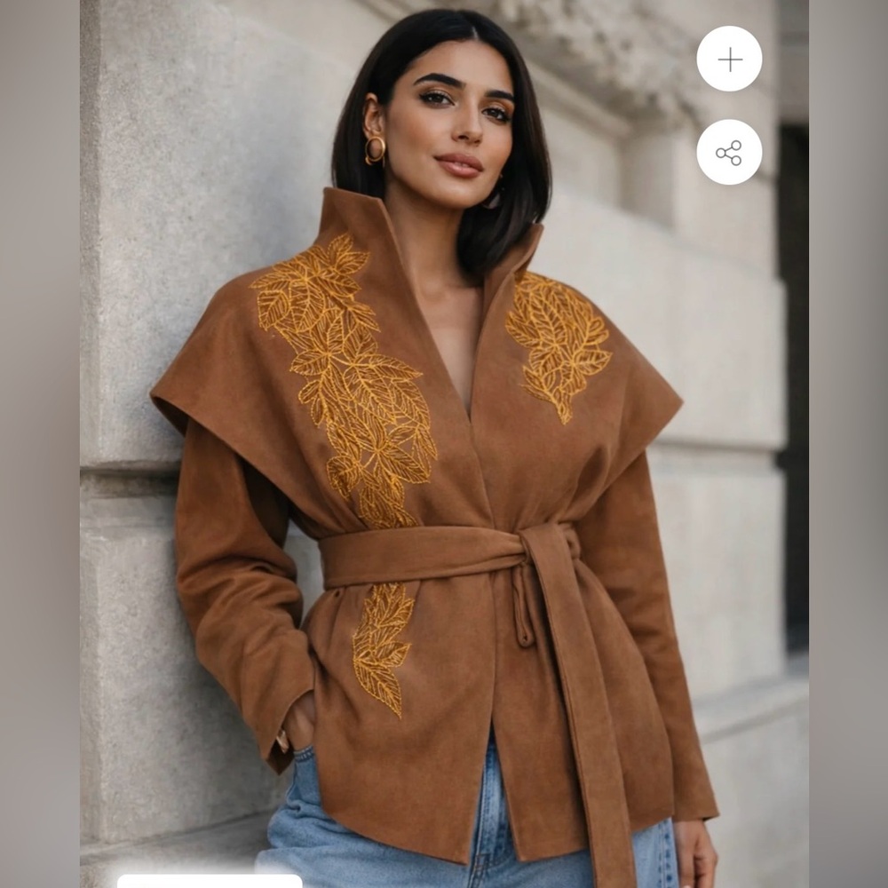 Nadya Shah Wool and Silk Embroidered Jacket
